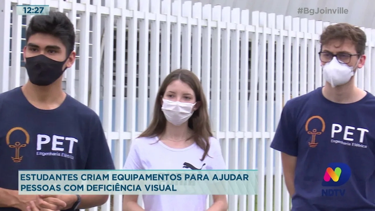 Estudantes criam equipamentos para ajudar pessoas com deficiência visual