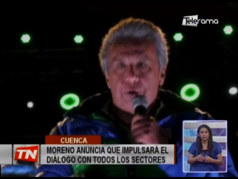 Moreno anuncia que impulsará el diálogo con todos los sectores