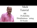 Probability distributions using R Studio