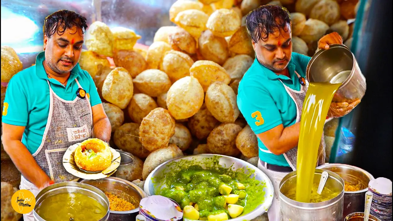 Kanpur Graduate Panipuri Wala Selling Chatpati Panipuri Wid Dhaniya Aloo Rs. 50 l Kanpur Street Food