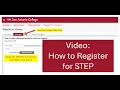 How to Register for STEP short version