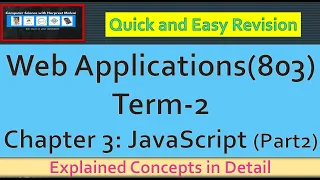 Web Applications 803 Chapter 3 JavaScript Part 2