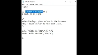 Comments in PHP - PHP 06