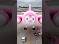 The airplane transformed into a cute toy