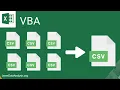 Excel macro to combine CSV files Using Excel VBA