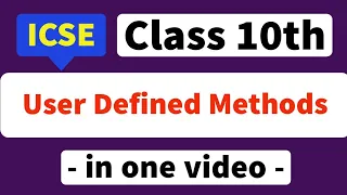 User defined Functions Methods in JAVA