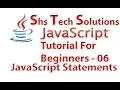 JavaScript Tutorial For Beginners - 06 JavaScript Statements semi Colons Comments