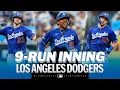 The Los Angeles Dodgers score NINE runs in one inning Ft HRs by Tucker Rushing and Betts