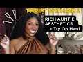Its Giving Rich Auntie COME THRIFT WITH ME TRY ON HAUL