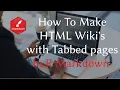 R Markdown to make HTML Wiki s with Tabbed pages