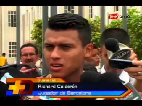 Barcelona entrenó en cancha del Colegio Vicente Rocafuerte