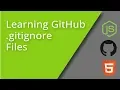 Learning GitHub - gitignore Files