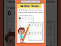 Number Sense 0 20 Number Formation Writing Tracing and Hand Writing Practice