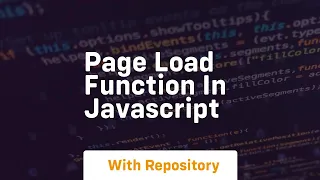 page load function in javascript