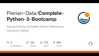 GitHub - Pierian--Python-3-Bootcamp Course Files for Complete Python 3 Bootcamp Cou