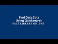 Download Lagu Find Data Sets Using Quicksearch