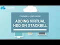 StackBill Cloud Management Portal - Adding a data volume drive on Stackbill