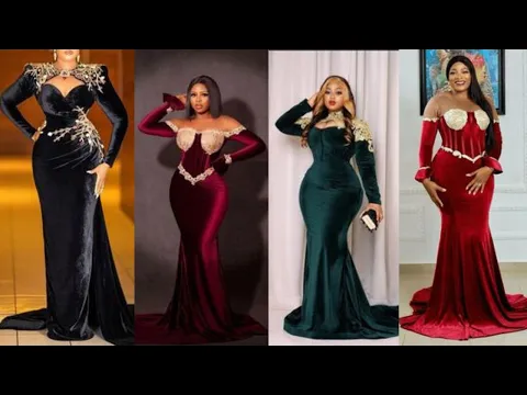 Download MP3 How to rock and style velvet dresses for ladies; Velvet Gowns for ladies
