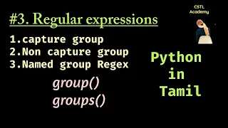 capture group Regex in python tamil Non capture group regex python tamil regular expression python