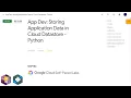 Qwiklabs App Dev Storing Application Data in Cloud Datastore - Python GSP184