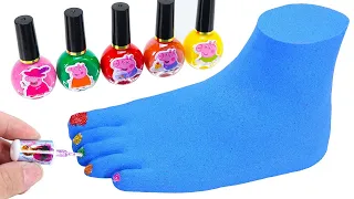 Satisfying ASMR | How To Make Nail Polish Foot from Kinetic Sand Cutting ASMR​#3