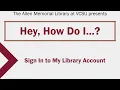 Library Login Tutorial - Allen Memorial Library