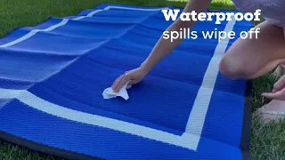 Waterproof outdoor rug for camping