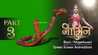 nagin 5 bani nageshwari snake green screen animations part 3 half snake 