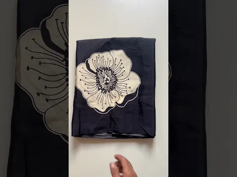 Soft flower print black saree 999n