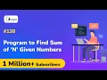 Program to find SUM of n given Numbers - Array