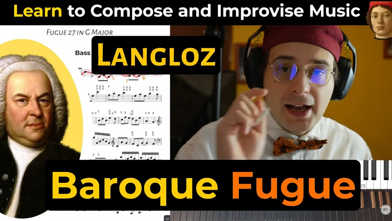 Improvising a Fugue in the Baroque Style! Partimento Fugue! Langloz Manuscript 27