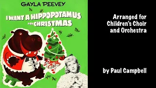 i want a hippopotamus for christmas for childrens choir u0026 orchestra scrolling score demo