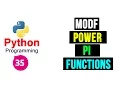 Python Programming Tutorial - Modf Power Pi Degree and Radians Functions