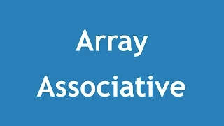 Learn PHP 5 In Arabic - Array Associative