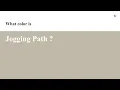 Jogging Path color hex color - Green color