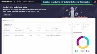 Schedule Optimization Configure the scheduling attributes