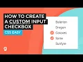 How To Create a Custom Input Checkbox With CSS EASY