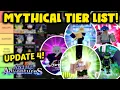 UPDATE 4 MYTHICAL TIER LIST BY CATEGORY IN ANIME ADVENTURES
