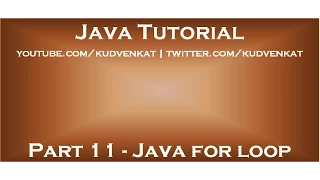 Java for loop