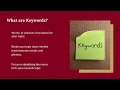Creating Keywords