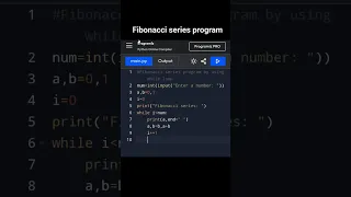 Fibonacci series program by using while loop -python