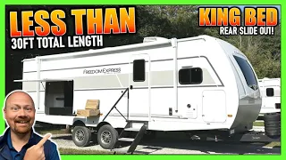 KING Bed Slide Only 30ft BIG Camp Kitchen 2025 Freedom Express 259FKDS Travel Trailer RV