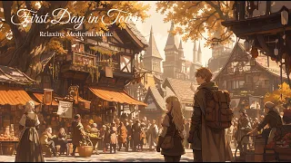 Relaxing Medieval Music - Fantasy Celtic/Village Ambience | First Day in Town