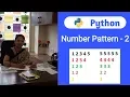 Number Pattern - 2 How to print number pattern in Python