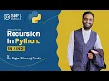 Recursion in Python in Hindi Recursive Function Recursion Program Function SDP Guruji