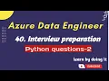Python Interview Questions Answers Data Engineer