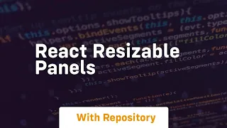 react resizable panels