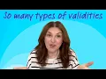 Dana Do s So Many Validities So Little Time