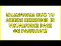 Salesforce How to adress rerender in visualforce page on pageload