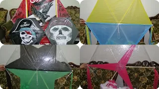 كيفية صنع جميع أشكال الطائرات الورقية شكل نادي الأهلي وشكل جمجمة وشكل نجمه وأشكال مختلفه 